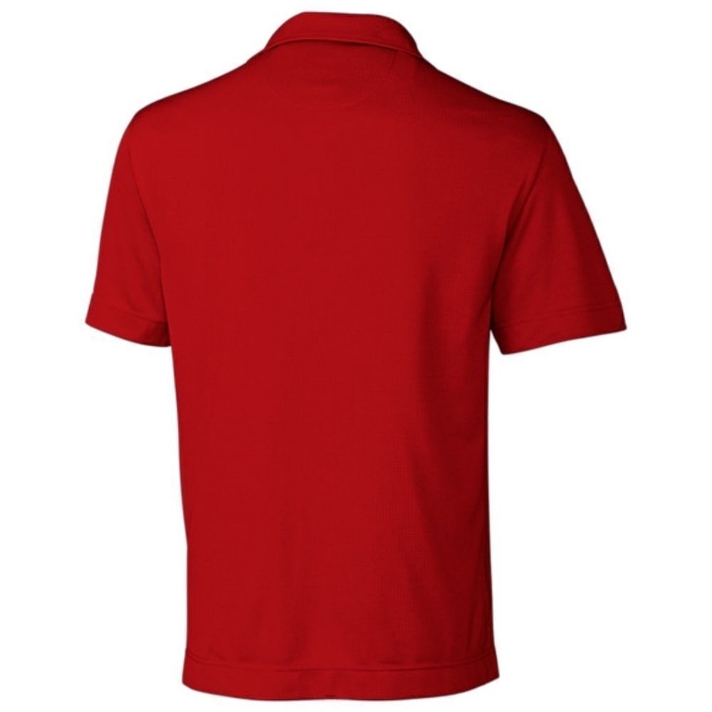 Cutter & Buck CB Drytec Solid Red Mens Short Sleeve Polo - Picture 2 of 14